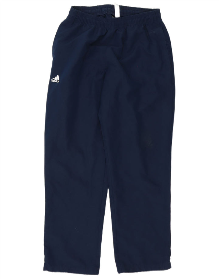 Pantaloni da tuta grafica da uomo Adidas medi in poliestere blu navy