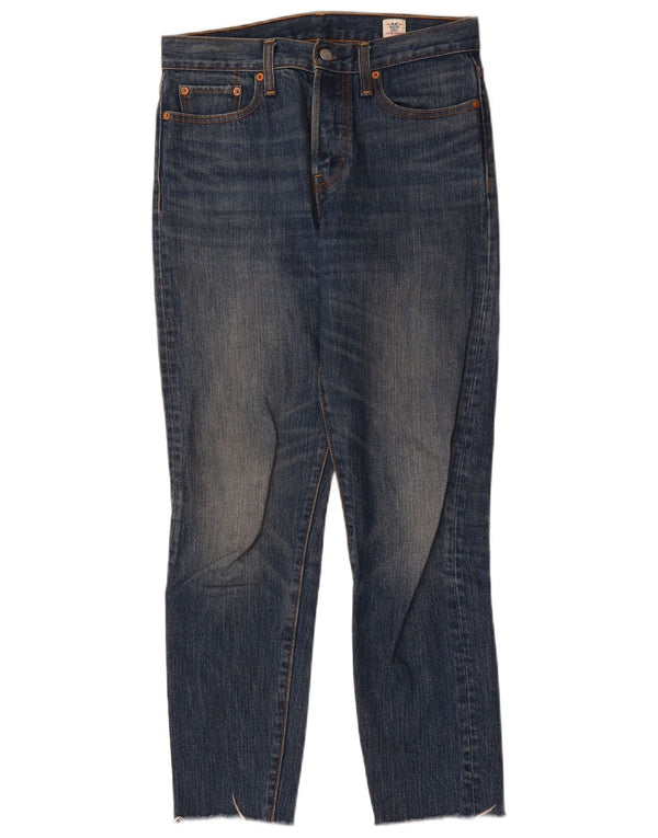Jeans dritti a vita alta da donna Levi's in quercia bianca W28 L28 cotone blu