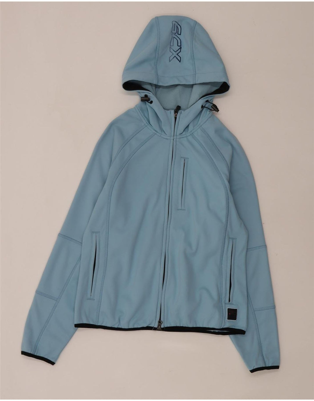 Bomber con cappuccio da donna Think Pink UK 16 grande poliestere blu