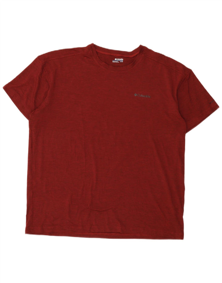 T-shirt da uomo Columbia XL XL poliestere bordeaux