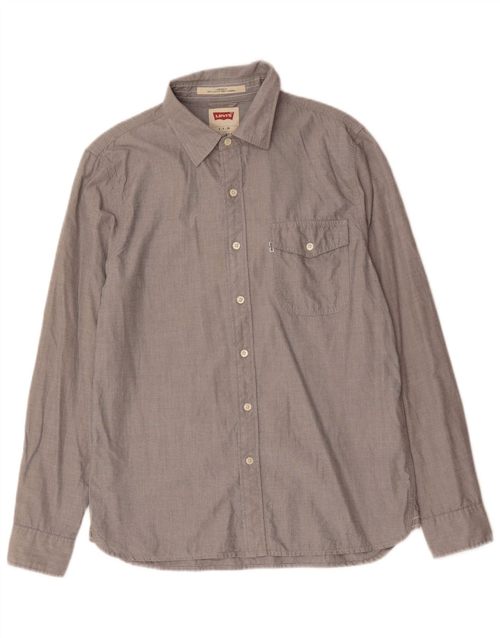 Camicia Levi's da uomo vestibilità standard piccola in cotone grigio
