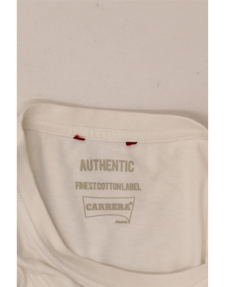 CARRERA T-shirt grafica da uomo grande bianca