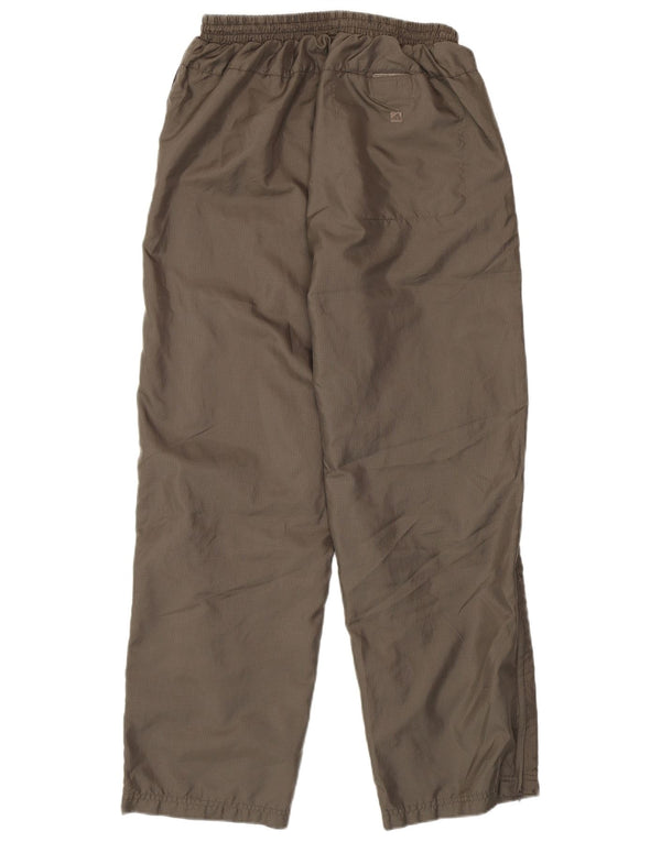 Pantaloni da tuta da donna ADIDAS UK 14 Poliestere a quadri marrone medio