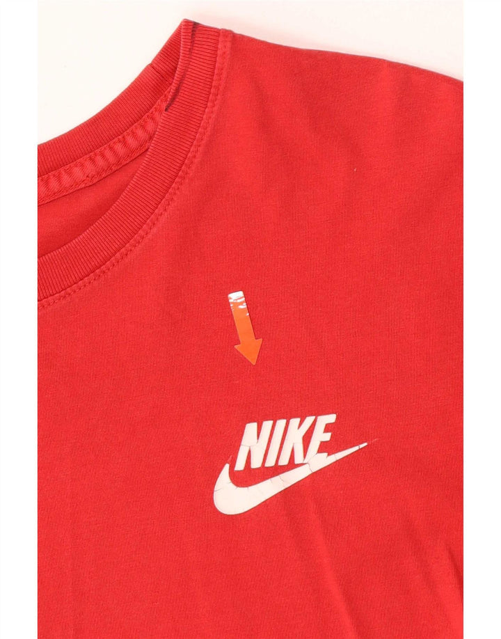 T-shirt grafica da uomo Nike Top grande in cotone rosso