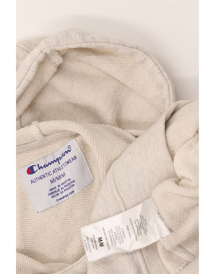 CHAMPION Womens Hoodie Jumper Size 14 Medium Off White Flecked Cotton Vintage Champion and Second-Hand Champion from Messina Hembry 