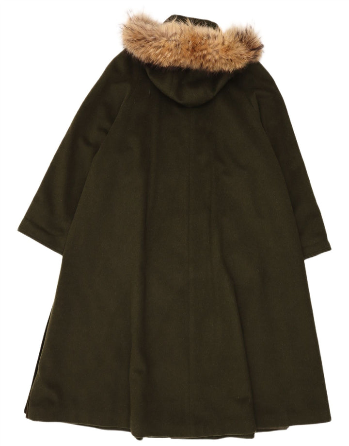 Cappotto oversize con cappuccio da donna Moessmer UK 10 piccolo kaki