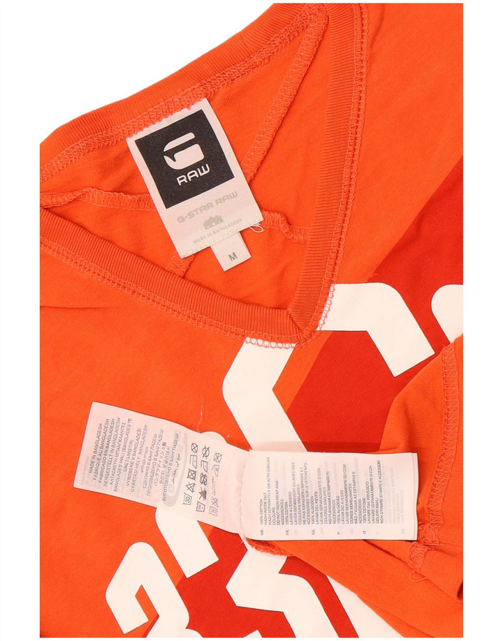 T-shirt grafica da uomo G-Star Top in cotone arancione medio