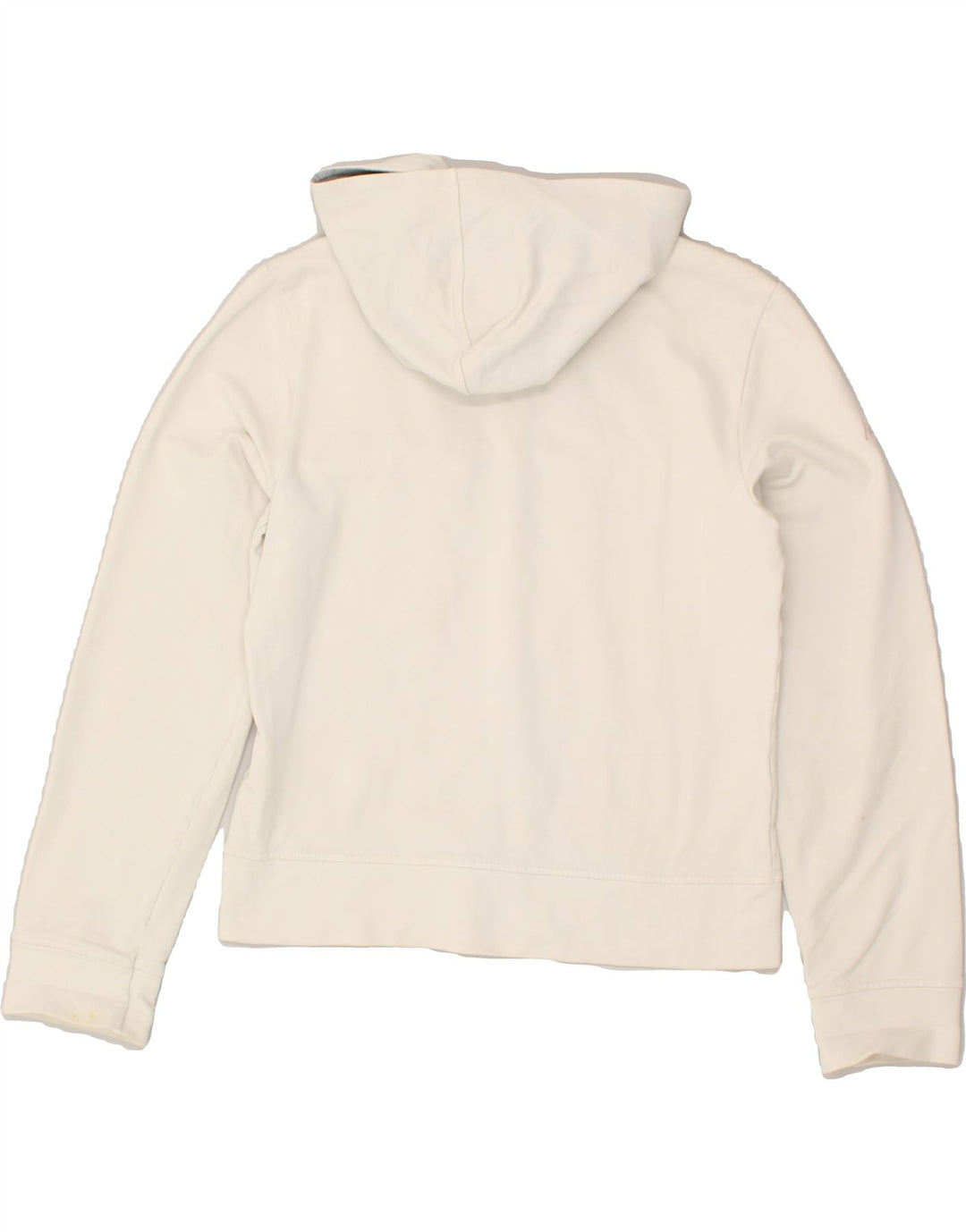 REEBOK Womens Zip Hoodie Sweater UK 12 Medium White Cotton | Vintage Reebok | Thrift | Second-Hand Reebok | Used Clothing | Messina Hembry 