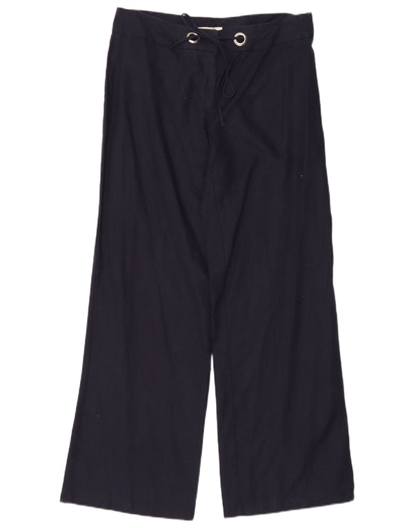 Pantaloni a gamba larga da donna Marks & Spencer UK 14 Large W34 L32 Blu navy