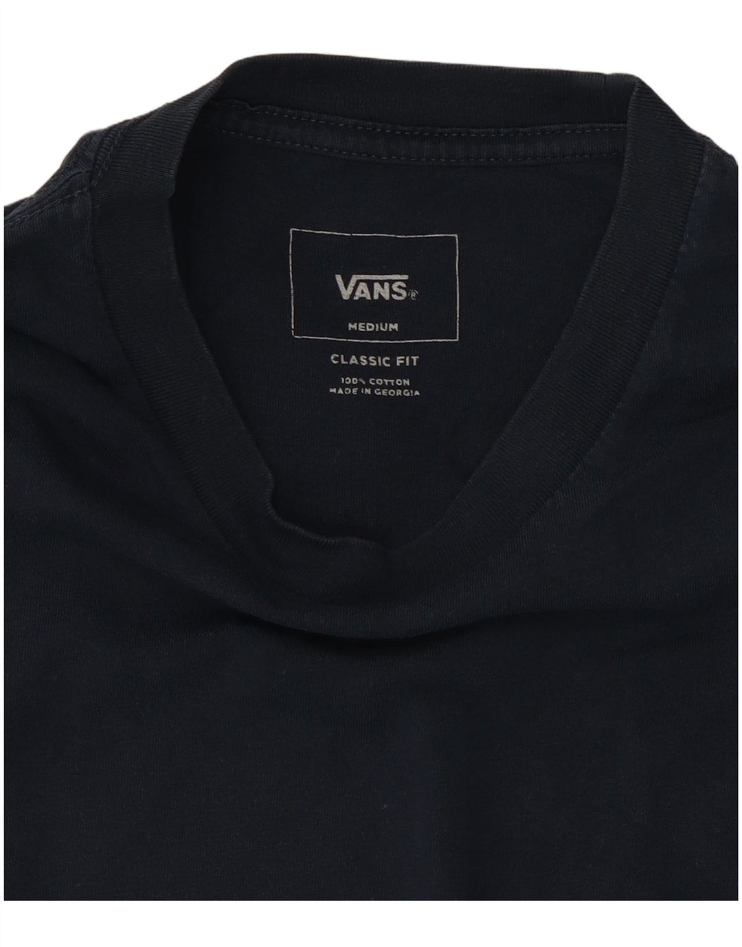 T-shirt da uomo con vestibilità classica VANS, maglietta media in cotone blu navy