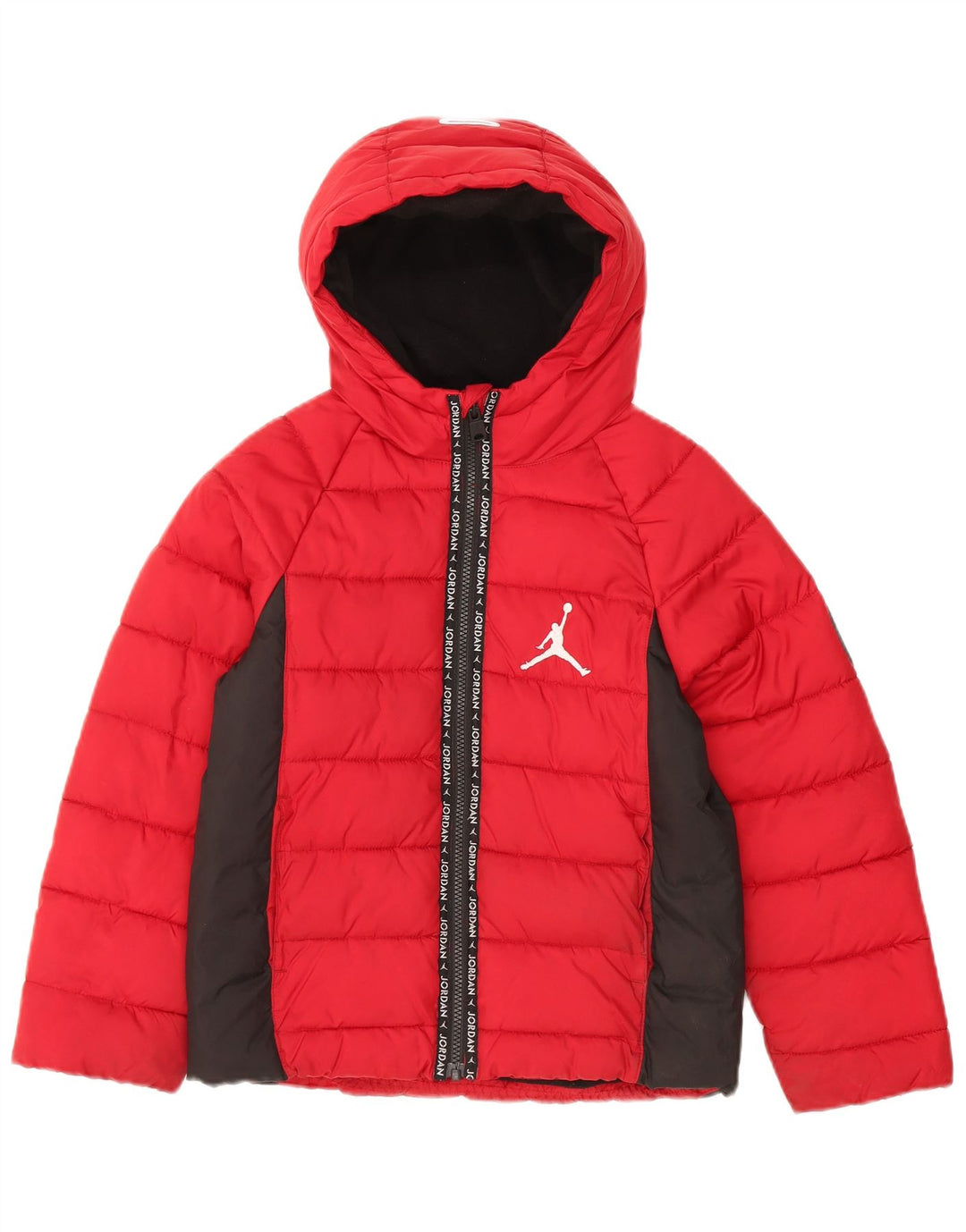 Giacca imbottita con cappuccio con grafica Jordan da bambino, 8-9 anni, piccola, colore rosso