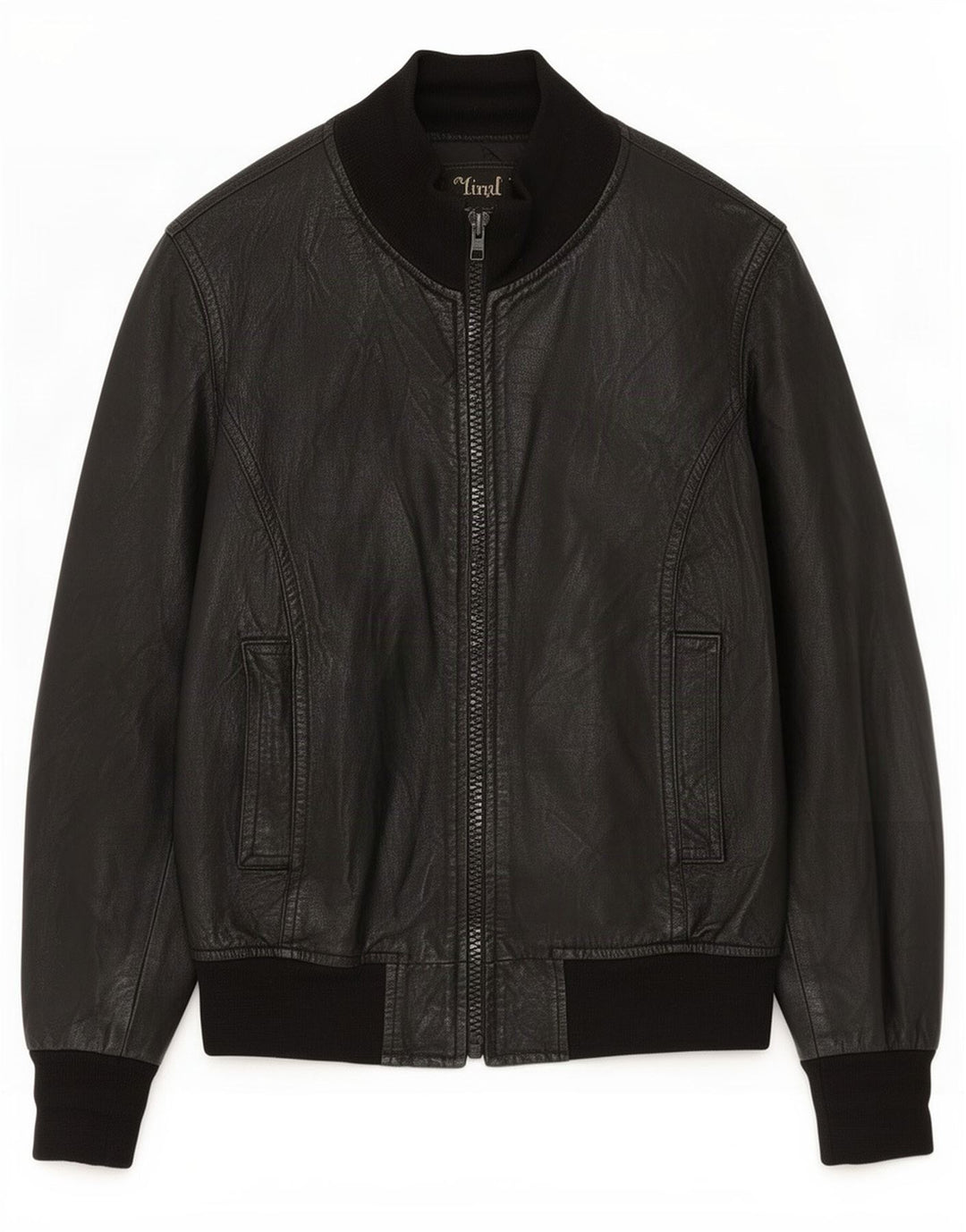 Giacca in pelle vintage da donna UK 14 media nera