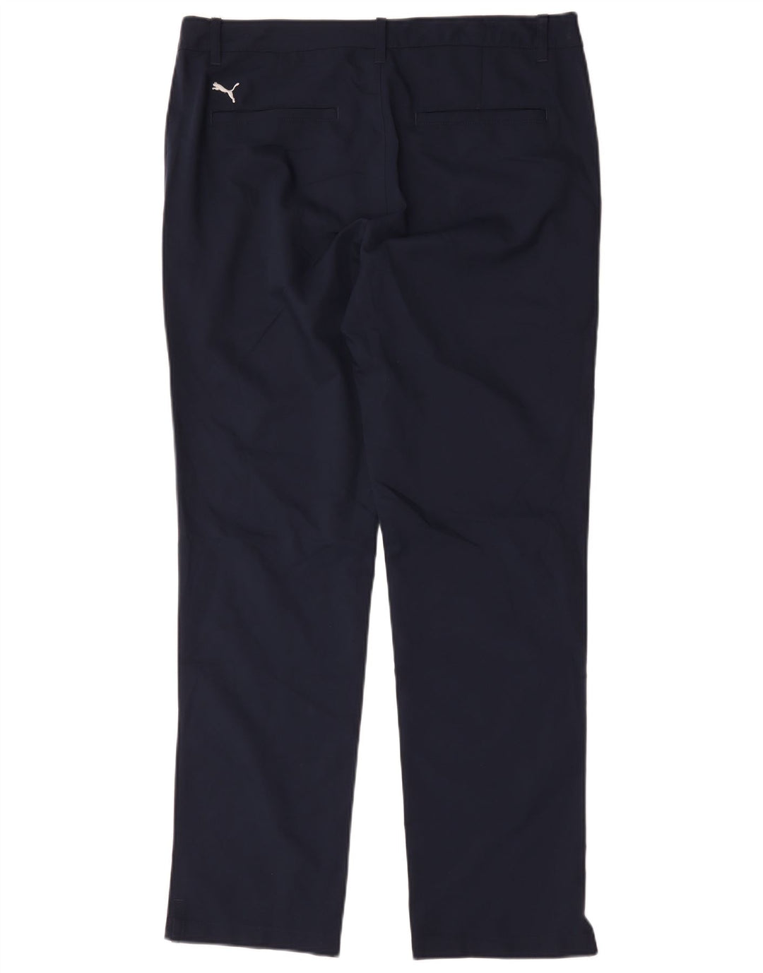 Pantaloni chino dritti da uomo Puma W34 L32 poliestere blu navy