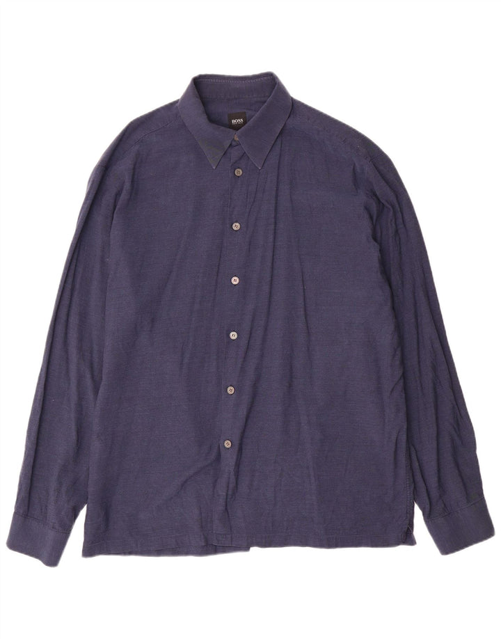 Camicia da uomo Hugo Boss XL Blu navy