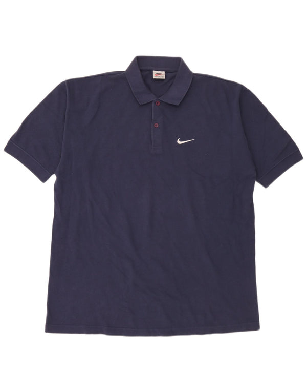 Polo Nike da uomo XL in cotone blu navy