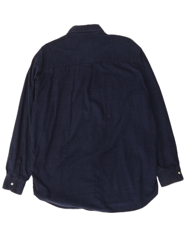 Camicia da uomo in velluto a coste CARRERA taglia 41/42 grande cotone blu navy