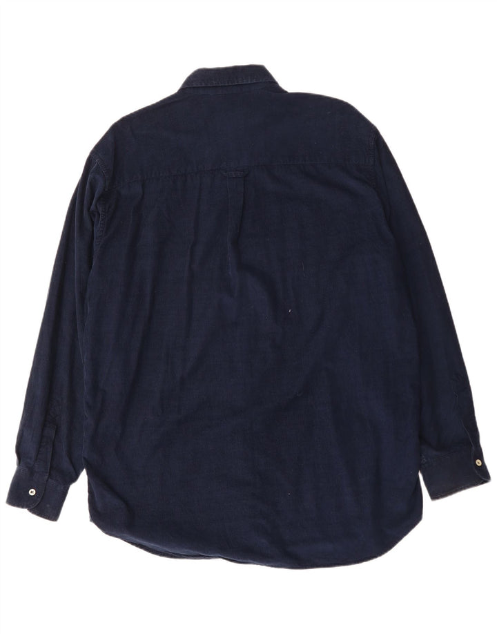 Camicia da uomo in velluto a coste CARRERA taglia 41/42 grande cotone blu navy