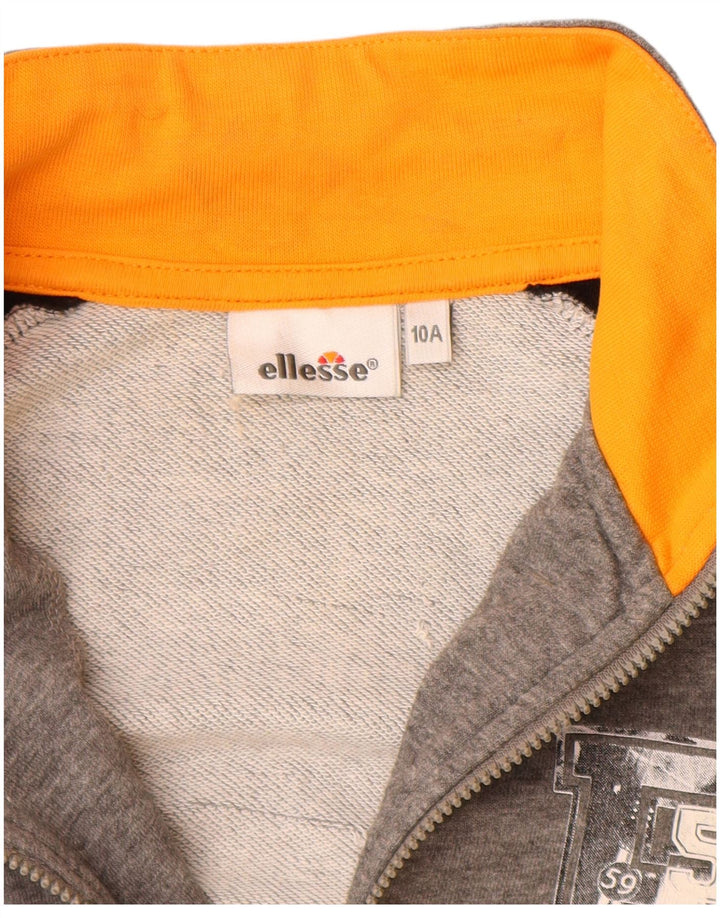 Giacca da ginnastica grafica per ragazzi Ellesse 9-10 anni Colorblock grigio
