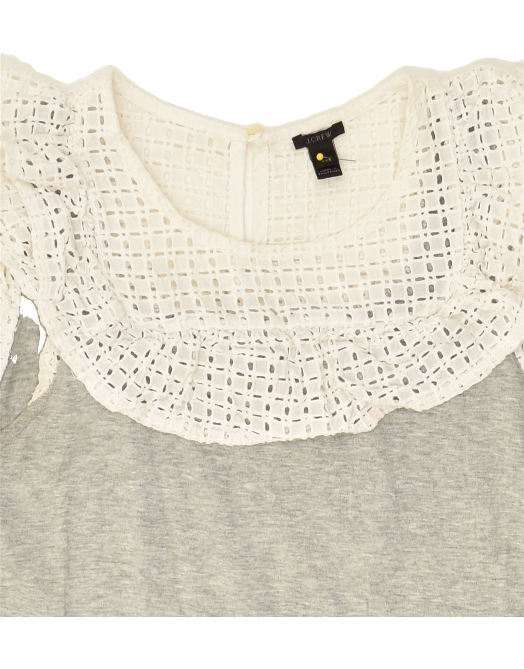 J. CREW Womens Sleeveless Blouse Top UK 2 2XS Grey Colourblock Cotton | Vintage J. Crew | Thrift | Second-Hand J. Crew | Used Clothing | Messina Hembry 