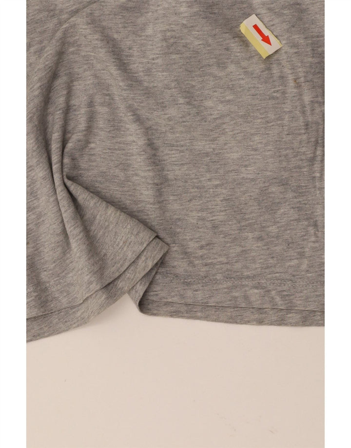 CALVIN KLEIN T-shirt corta con grafica da donna Top UK 6 XS Cotone grigio