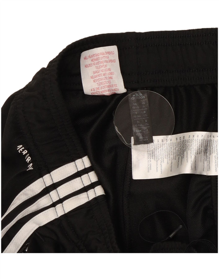 Pantaloni della tuta Adidas Aeroready da ragazzo 15-16 anni in poliestere nero