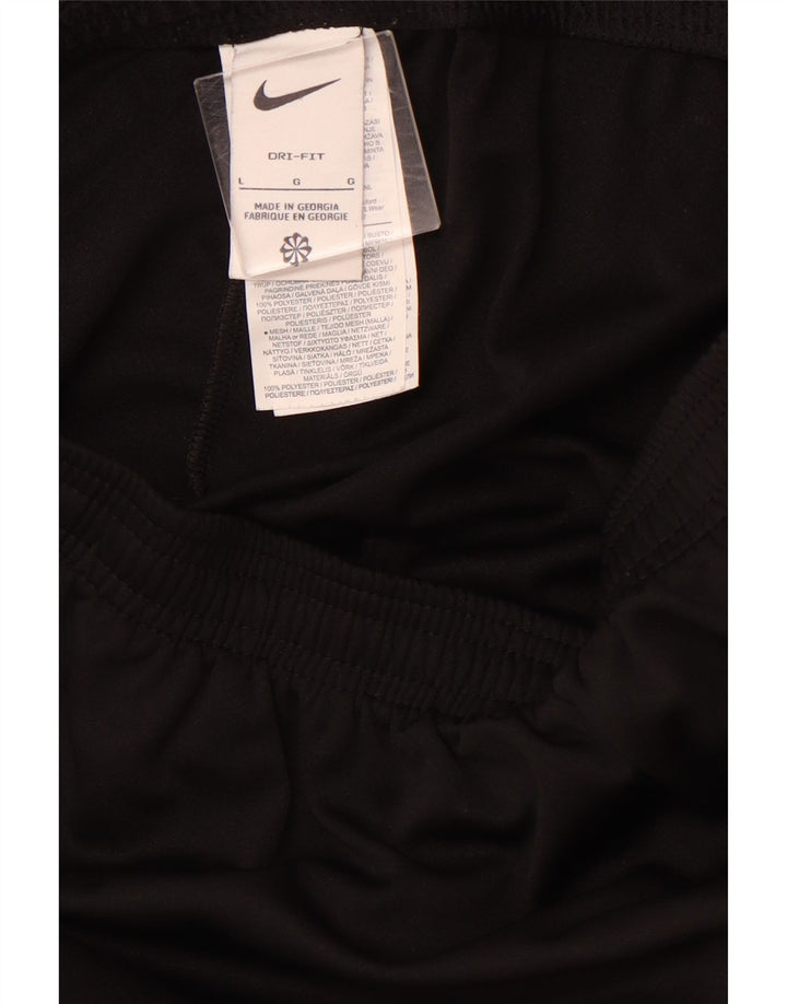 Pantaloni da tuta NIKE Dri Fit da uomo, grandi, in poliestere color block nero