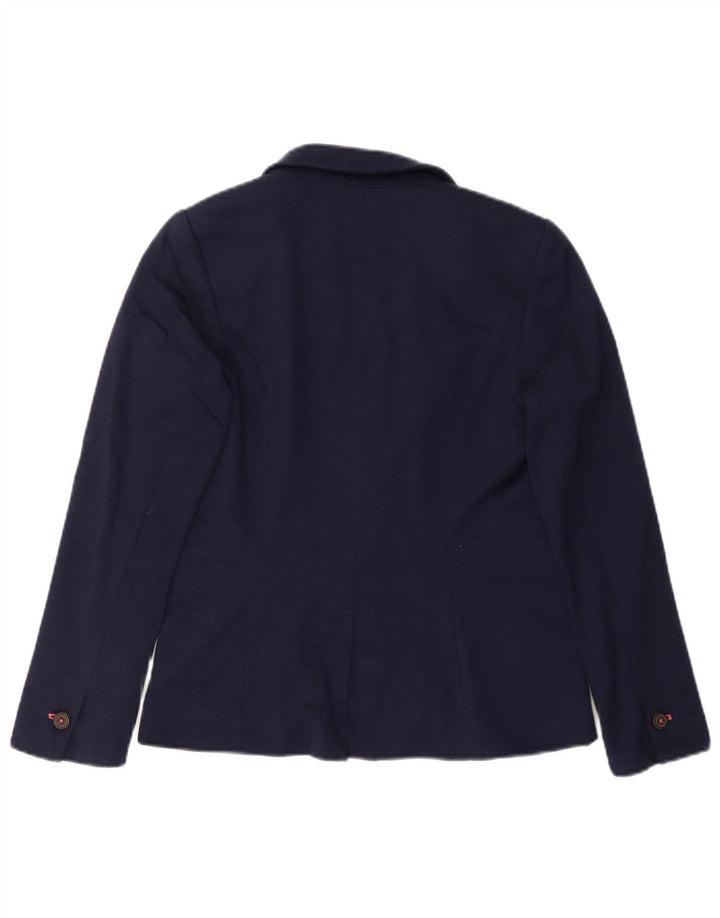 JOULES Giacca blazer da donna a 1 bottone UK 10 piccola in cotone blu navy