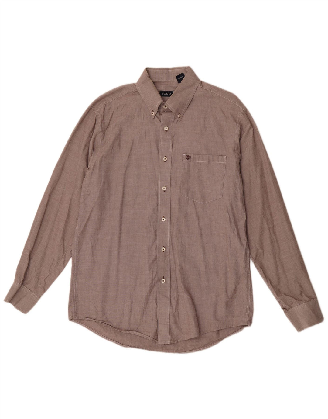 Camicia da uomo Izod in cotone marrone medio