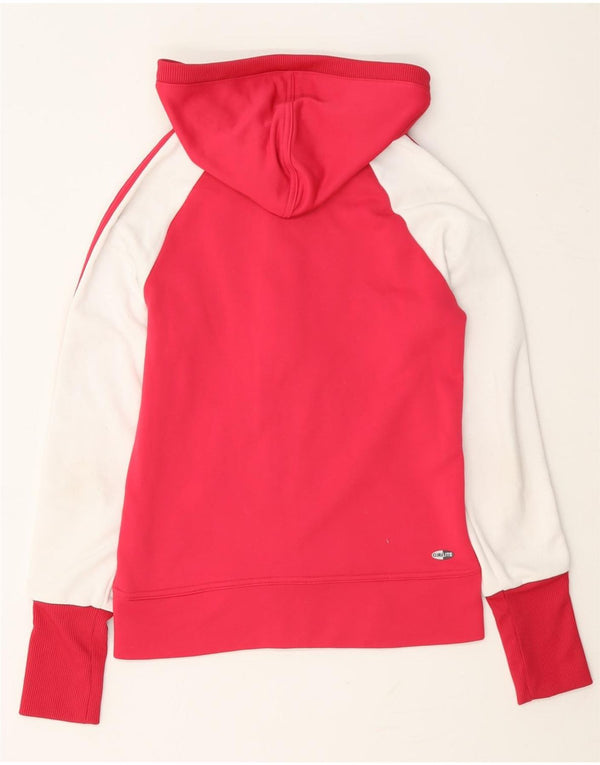 Felpa con cappuccio e zip Adidas Clima 365 da donna UK 8 Small Pink Colourblock