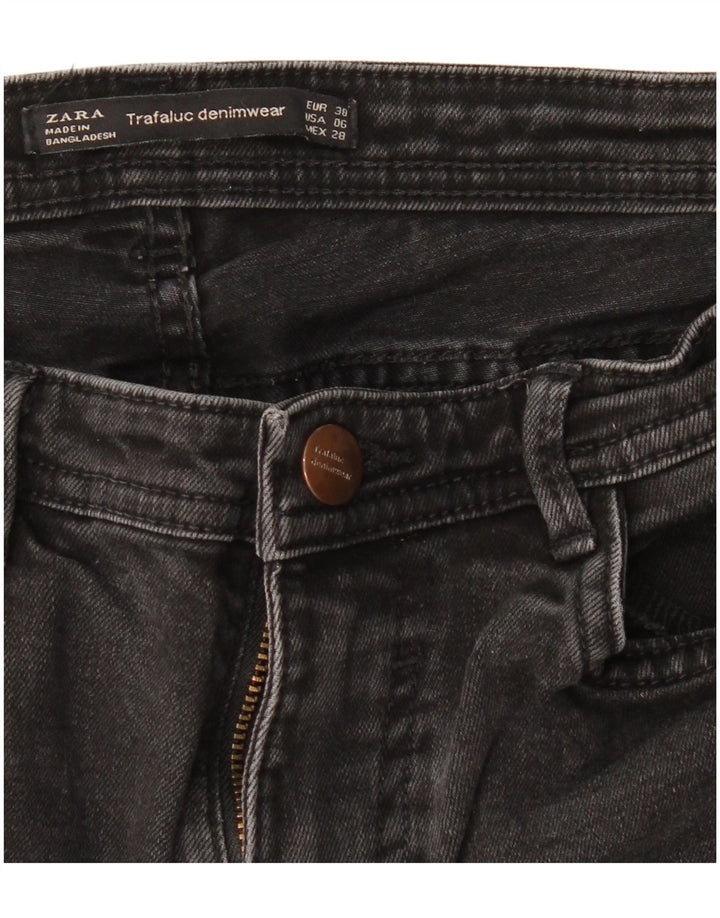 Jeans svasati da donna ZARA EU 38 piccoli W28 L29 neri