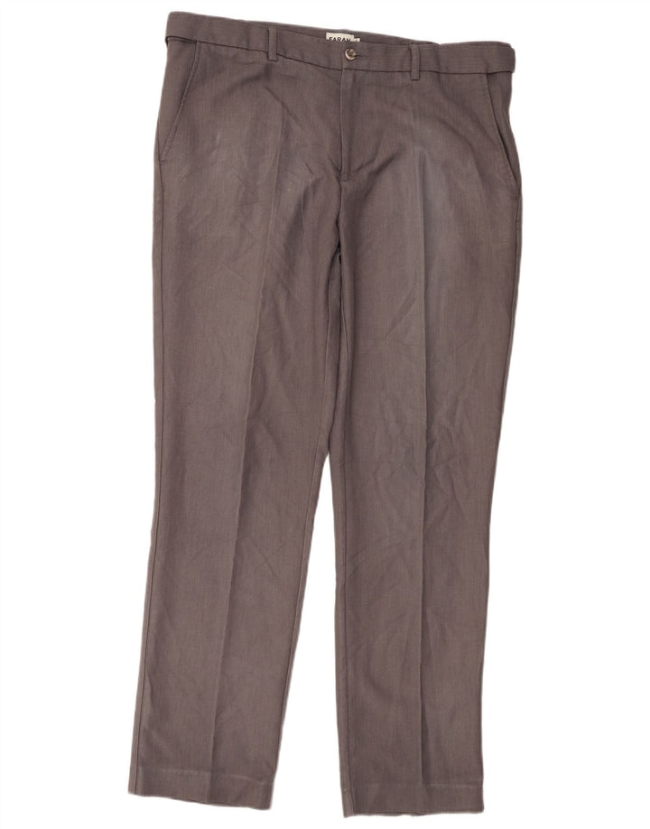 Pantaloni chino classici dritti da uomo Farah W36 L31 poliestere grigio