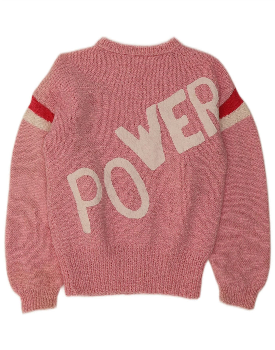 Maglione maglione girocollo con grafica vintage da donna UK 14 Rosa medio