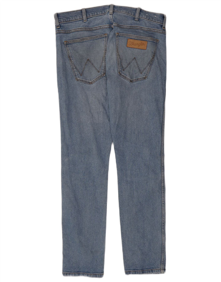 WRANGLER Mens Larston Straight Jeans W32 L29 Blue Cotton
