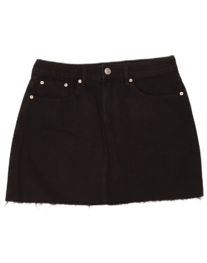 Gonna di jeans Zara da donna grande W30 in cotone nero