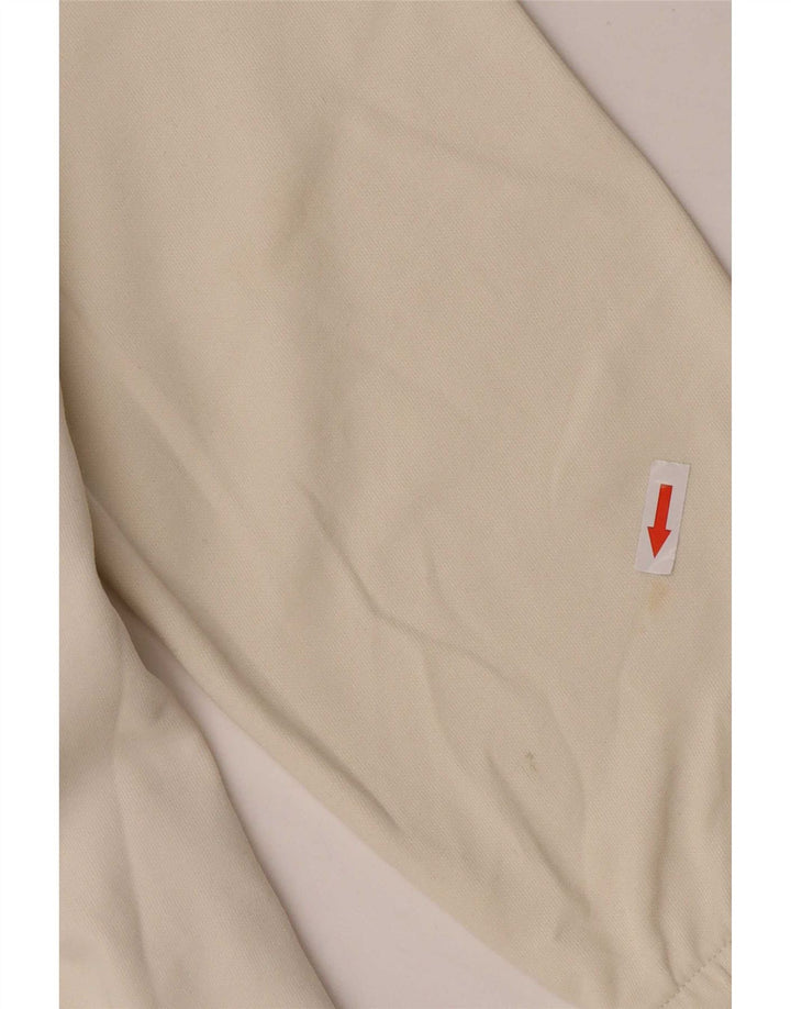 Top Zara da uomo a maniche lunghe XL in cotone bianco sporco