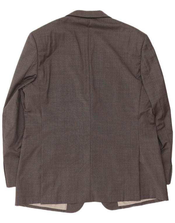 Giacca blazer a 2 bottoni da uomo Marks & Spencer UK 44 XL lana grigia