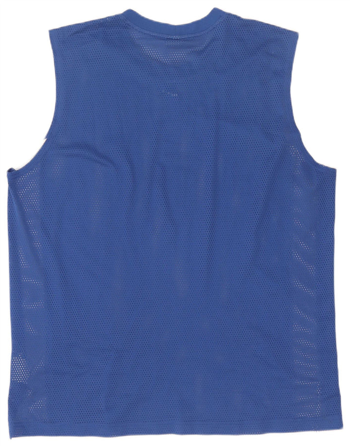 Canotta Nike da uomo grande in poliestere color block blu