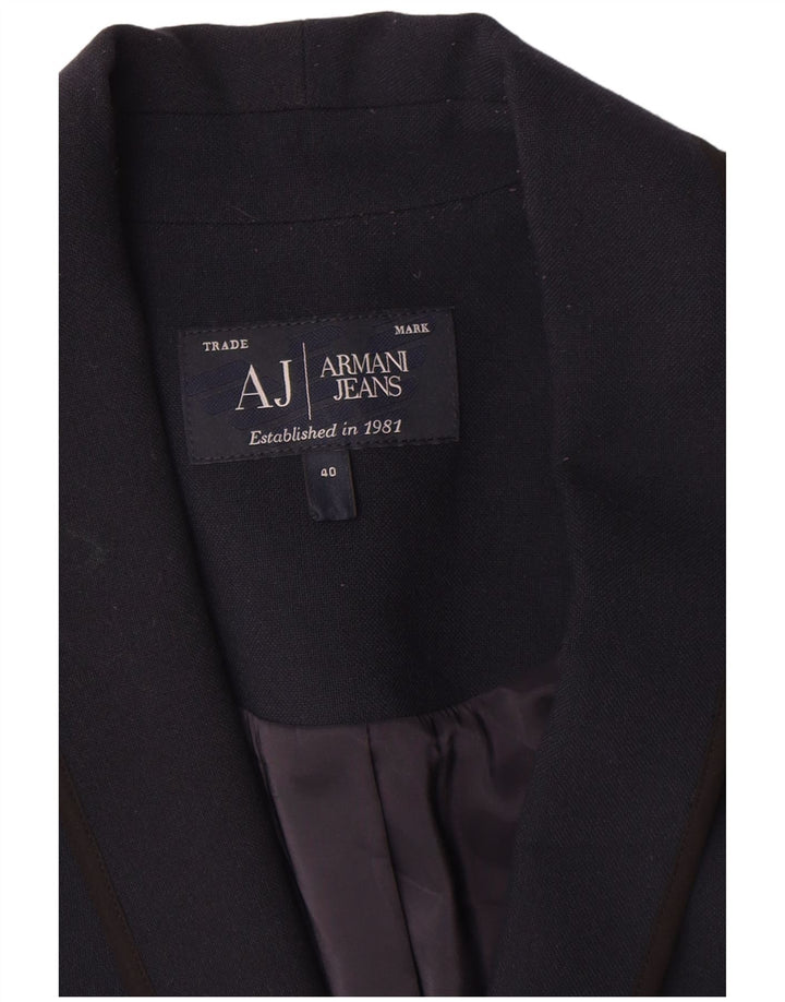 Giacca blazer da donna a 2 bottoni Armani Jeans IT 40 piccola blu navy