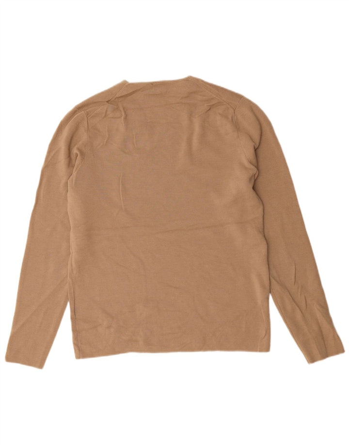 Maglione da donna con scollo a V Cos UK 14 Lana beige medio