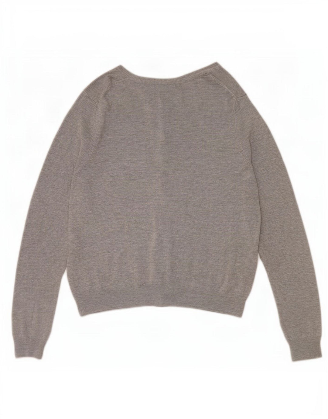 Maglione cardigan da donna Marks & Spencer UK 14 Grande viscosa screziata grigia
