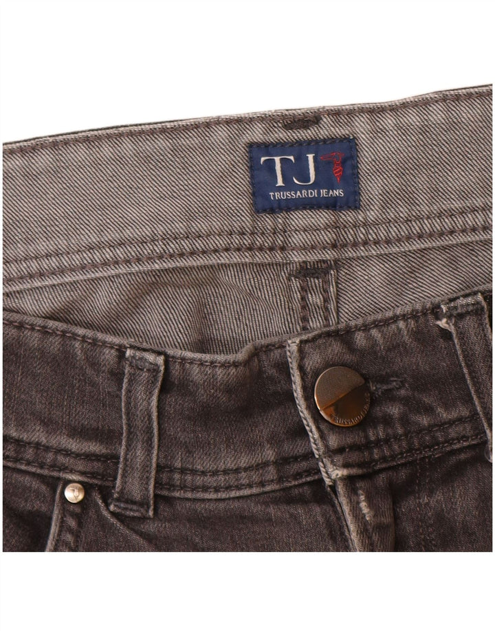 Jeans Slim Uomo Trussardi W35 L32 Cotone Grigio