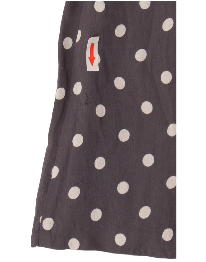 Abito da tè da donna Monsoon UK 12 Viscosa a pois grigio medio