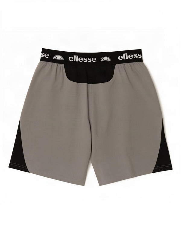 Ellesse Pantaloncini sportivi grafici da uomo piccoli in poliestere color block grigio