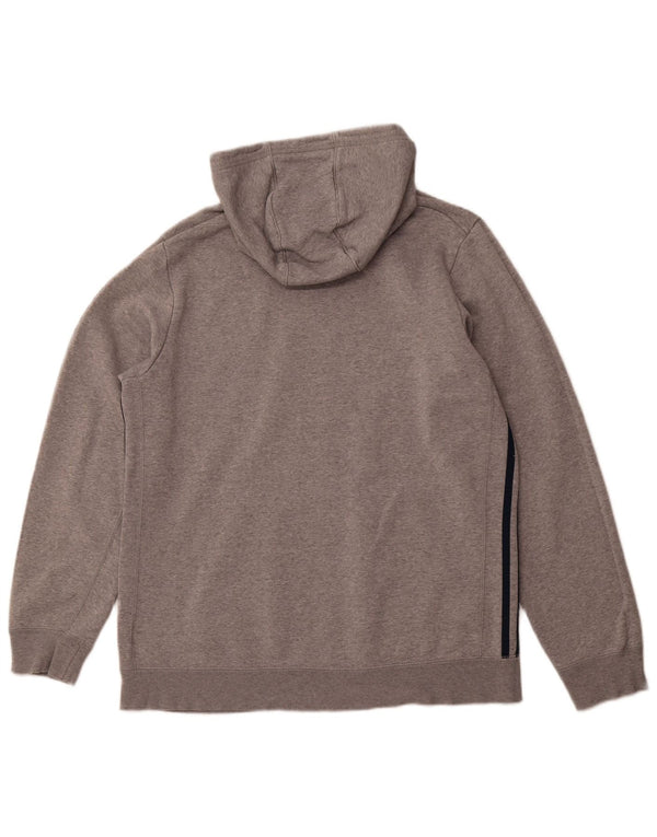 Maglione con cappuccio da uomo ADIDAS grande in cotone grigio