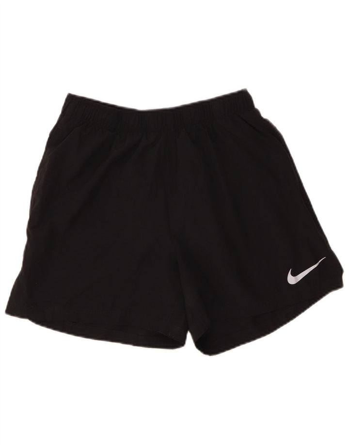 Pantaloncini sportivi Nike Dri Fit da donna, medio, in poliestere nero