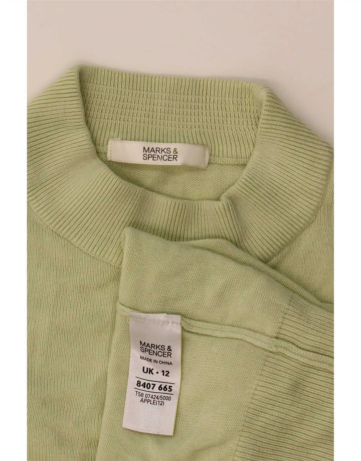 Maglione a collo alto corto da donna Marks & Spencer UK 12 Verde medio