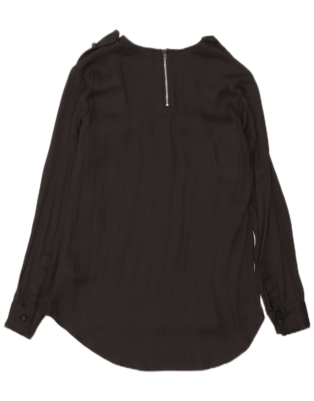 Replay Camicetta oversize a maniche lunghe da donna Top UK 2 2XS Poliestere nero