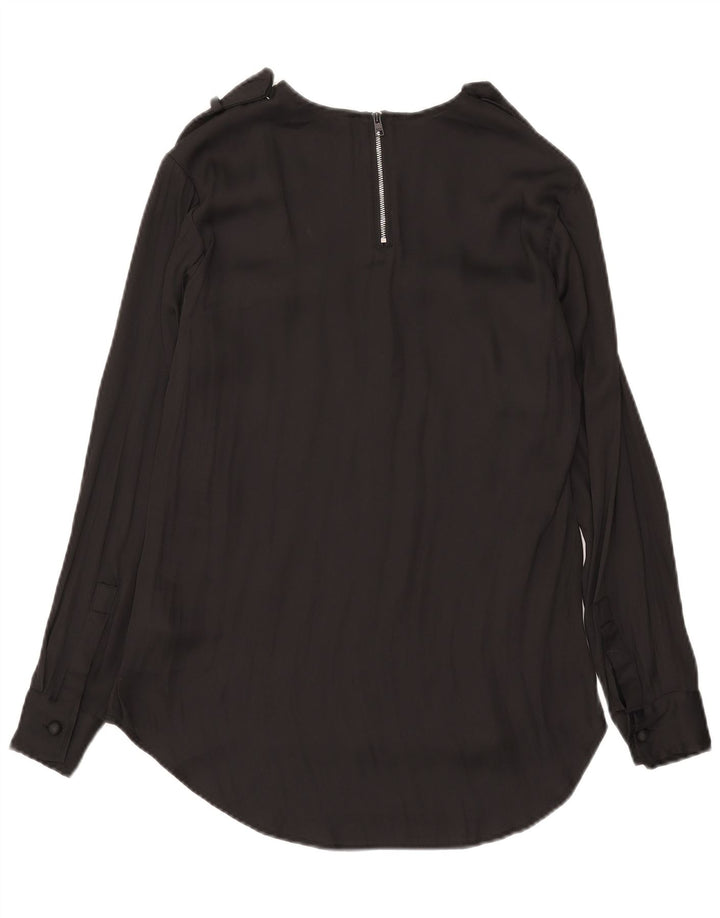 Replay Camicetta oversize a maniche lunghe da donna Top UK 2 2XS Poliestere nero