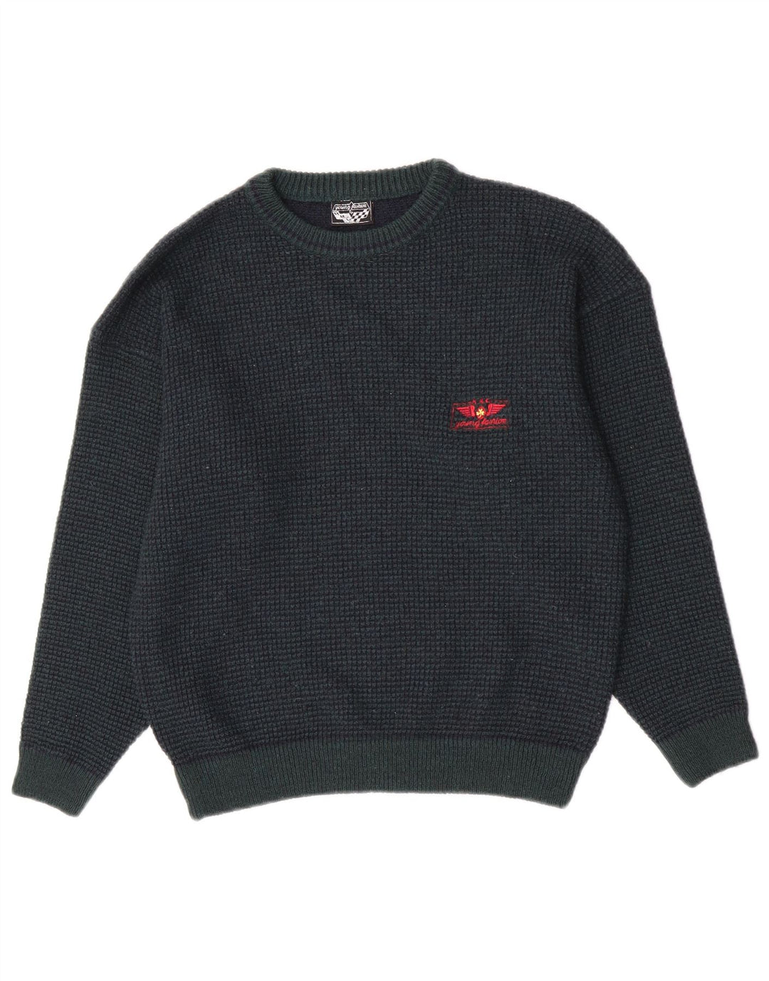 Maglione girocollo da uomo vintage IT 48 piccolo verde