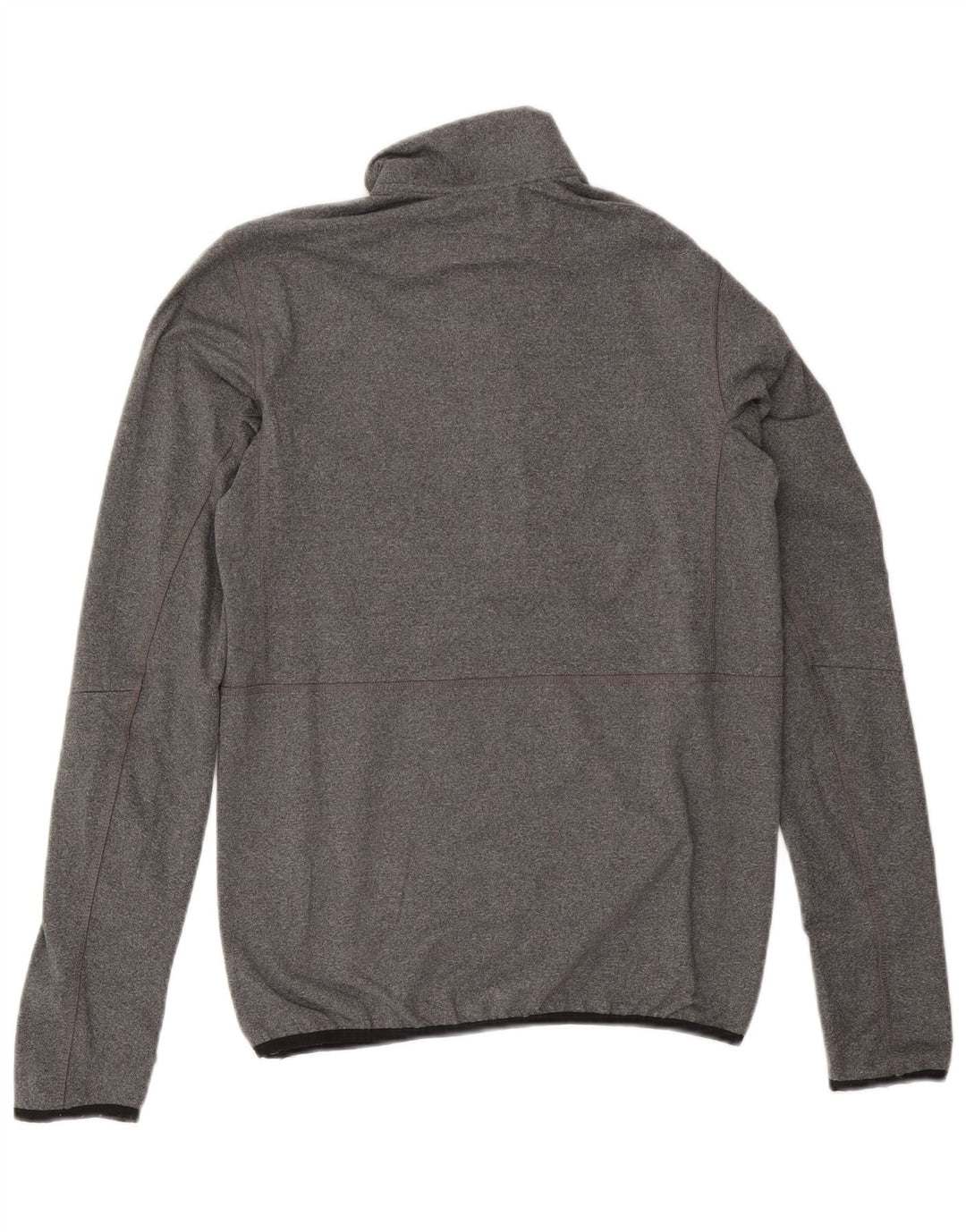 REEBOK Top da tuta pullover con zip e collo da uomo, piccolo in poliestere grigio
